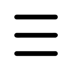 Obraz premium Black hamburger menu icon representing navigation or menu options