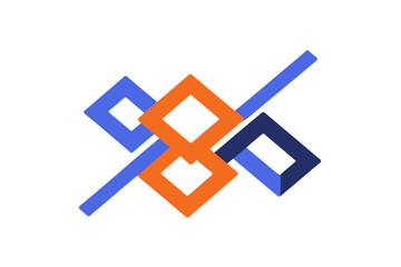 Fototapeta premium Abstract Geometric Design-Colorful Diamonds and Lines-Modern Art-Minimalist Composition-Creative Background-Contemporary Graphic-Eye Catching Image