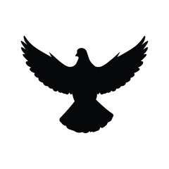 pigeon silhouette vector illustration