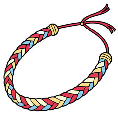 Vibrant Friendship Bracelet Vector Art
