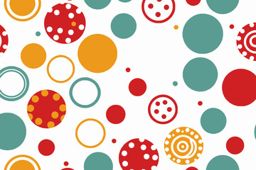 Colorful Circles Pattern - Fun and Playful Design for Backgrounds - Perfect for Kids Projects and Party Decorations - Cheerful and Bright Abstract Art