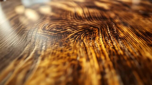 Closeup of rustic wood table, wood grain, wooden texture, brown and blurred background.