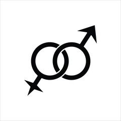 Gender icon. Male and Female gender symbol. Vector illustration for web design. Isolated on white background. 

