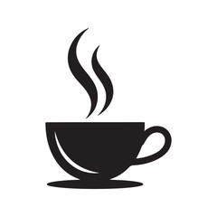 Modern Teacup Icon Isolated on White Background