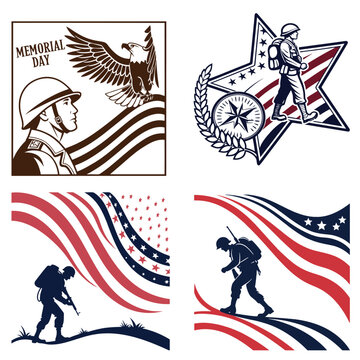 american flag set