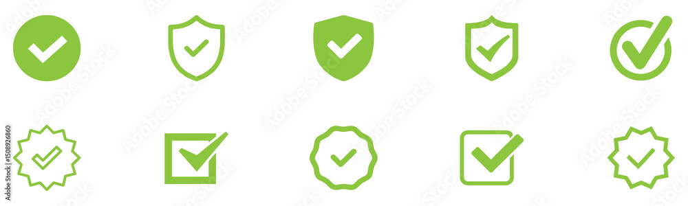 Poster check mark icon. check mark vector icon. checkmark illustration. vector symbols set ,green checkmark