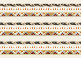 Ethnic tribal  colorful stripe background. Seamless tribal pattern, folk embroidery, tradition geometric tribal ornament. Traditional design for fabric, textile, print, rug, paper
