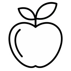 apple line art on withe background
