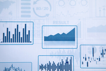 Financial growth graphs. Business. Finance
