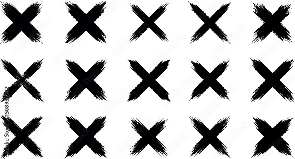 Poster grunge x pattern background for creative design projects. vector illustration