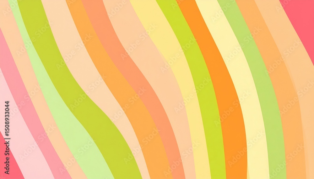 Poster vibrant colorful abstract wave patterns digital art graphic design bright environment top view conte