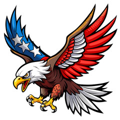 eagle with american flag