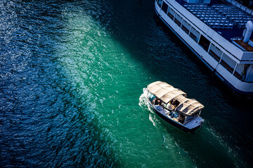 passenger boat in the sea