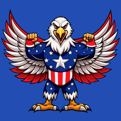 eagle with american flag