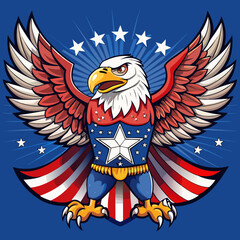 eagle with american flag