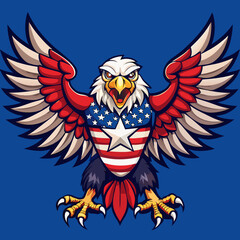 eagle with american flag