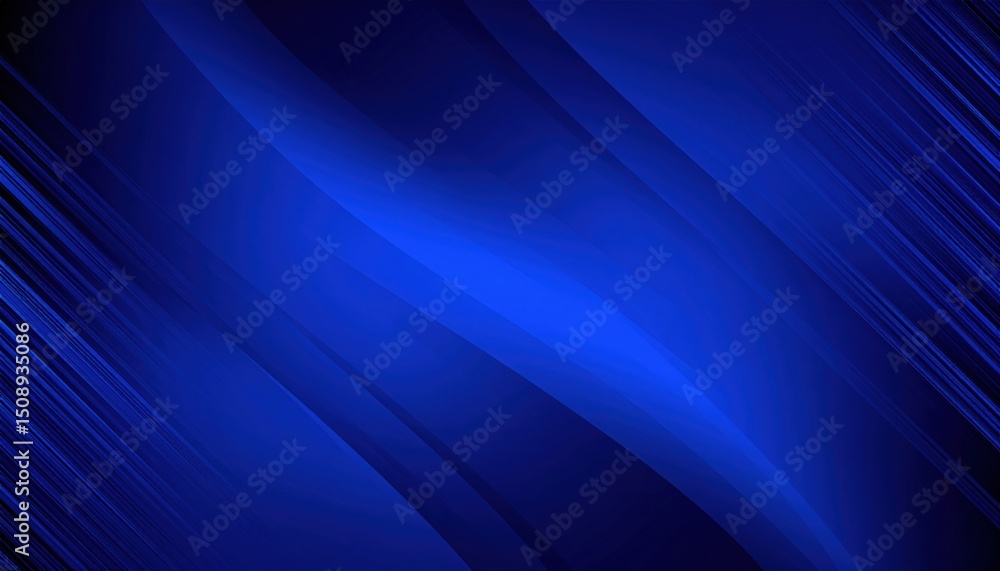 Poster dynamic blue waves flowing across abstract background digital art studio environment creative concep