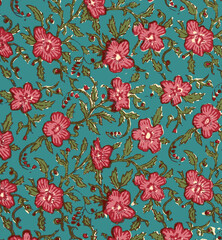 Ajrakh Pattern and block print and batik print Background digital printing textile pattern