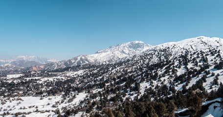 Amirsoy, Amirsay snowy rocks, mountains in Uzbekistan