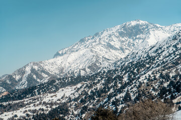 Amirsoy, Amirsay snowy rocks, mountains in Uzbekistan