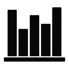 data analyst element isolated bar chart on white background
