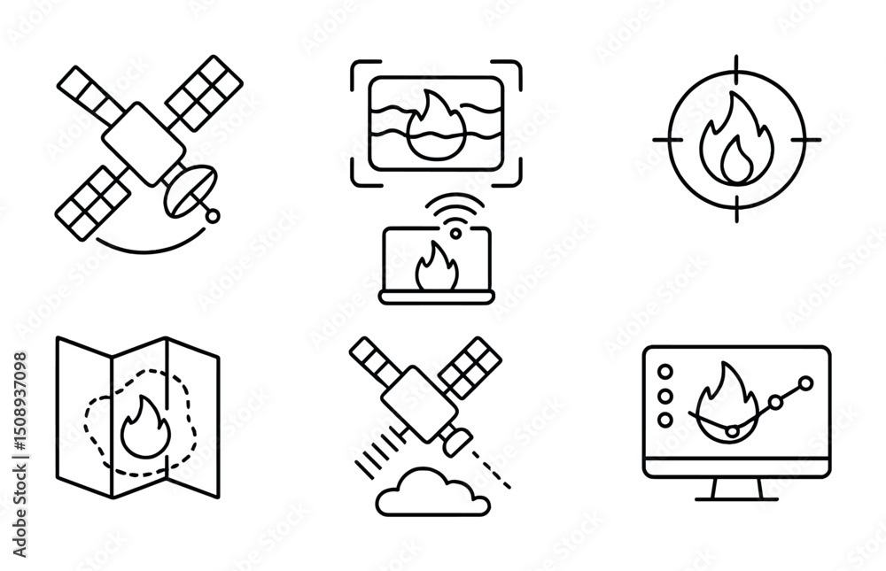Poster satellite technology for wildfire detection and monitoring systems