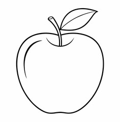 apple vector illustration: a fresh, ripe fruit icon for healthy food and nature designs
