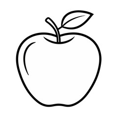 apple vector illustration: a fresh, ripe fruit icon for healthy food and nature designs
