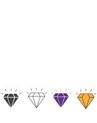 set of diamond icon . vector illustration eps 10. diamond icon for web page,