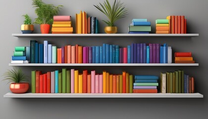 design book shelf mockup