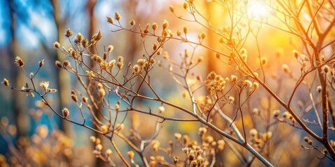 Dry plant branches on a sunny day, woodlands, foliage,  woodlands, foliage, plants, sunlight, tree branch, garden, stem