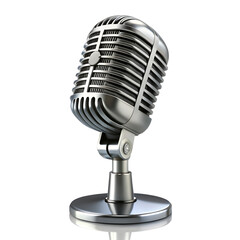 retro microphone isolated on white