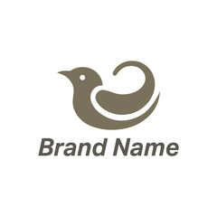 Obraz premium Elegant bird logo vector illustration for corporate design concept