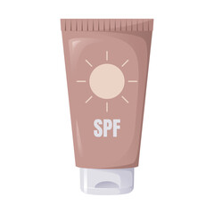 SPF sunscreen tube for skin protection