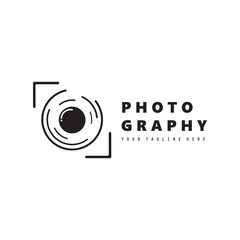 Photography logo design for photographer. camera logo vector