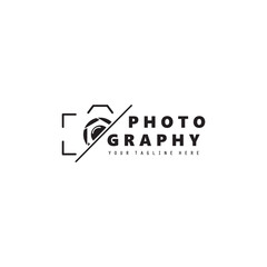 Photography logo design for photographer. camera logo vector