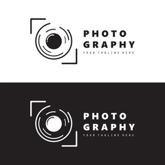 Photography logo design for photographer. camera logo vector