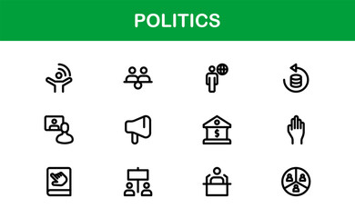 Factory Icon Set Representing Industry, Manufacturing, Machines, Production, and Automation Concepts in a Simple, Download-Ready Vector Format