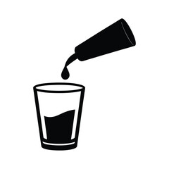 Liquid being poured into a glass icon