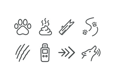 Dog training and tracking symbols for effective pet care