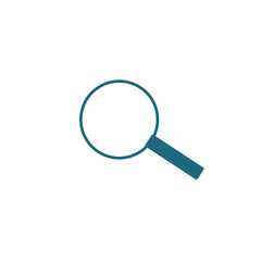 A teal magnifying glass icon, ideal for search or zoom