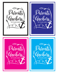 Naklejka premium Global Day of Parents Calligraphy Quote