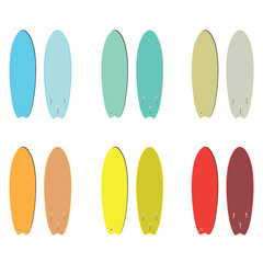 vector isolated surfboard
