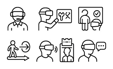 Virtual reality icons for technology and training applications