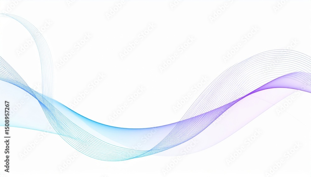 Poster abstract wave design with gradient colors