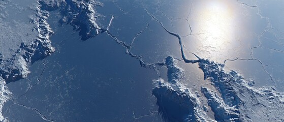 Stunning Aerial View Oceans Azure Embrace