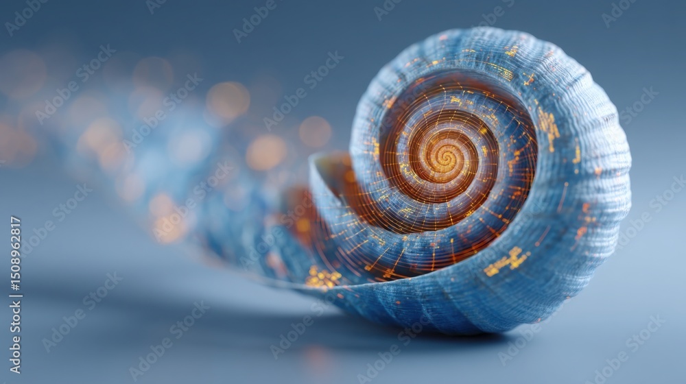 Poster spiral shaped object displaying an innovative design captured with emphasis on its elegant curves an