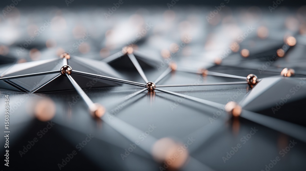 Poster artistic clock with intricate small metal pieces reflecting the golden ratio asset correlation web i
