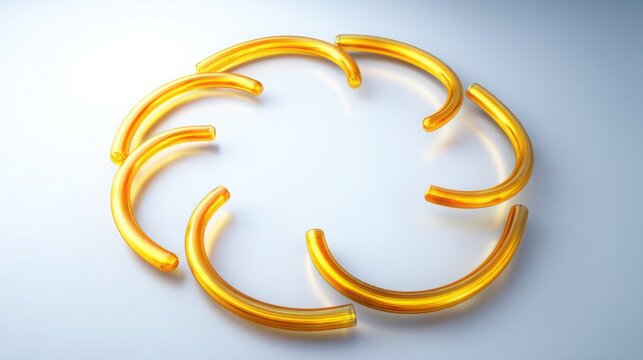 Vibrant yellow circular shape representing motion and dynamics in design based on the mathematical golden ratio