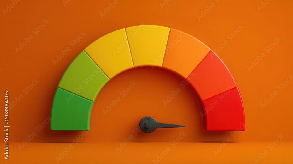 Aufkleber colorful scale visual representation of credit score utilizing the golden ratio concept for effectiv
